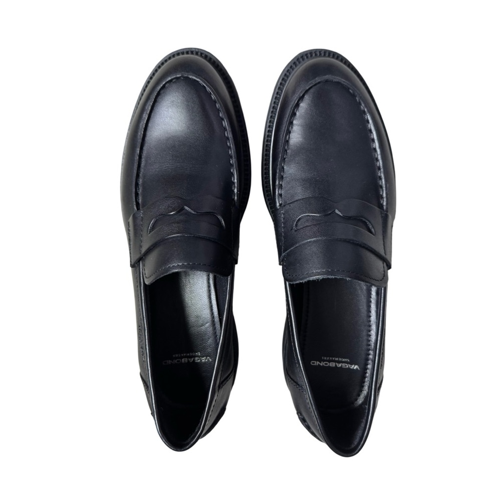 Vagabond Black Leather Alex W Loafers, 38 - Picture 10 of 10